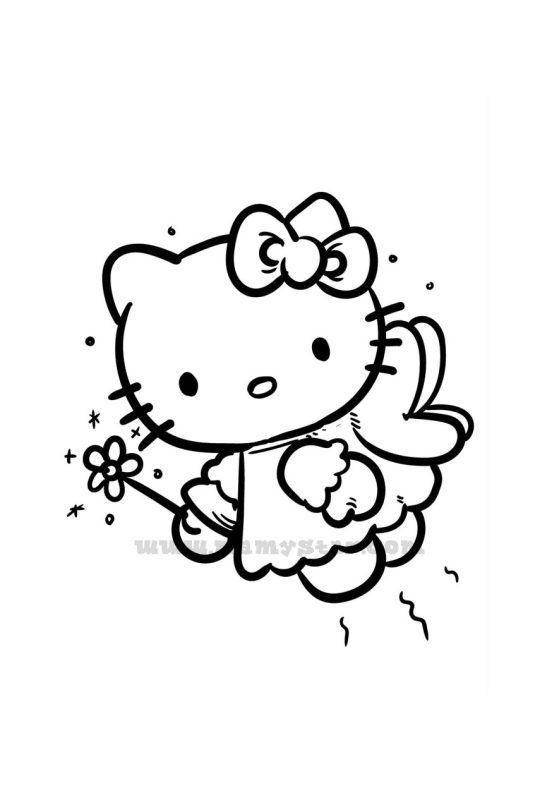 hello kitty colouring images