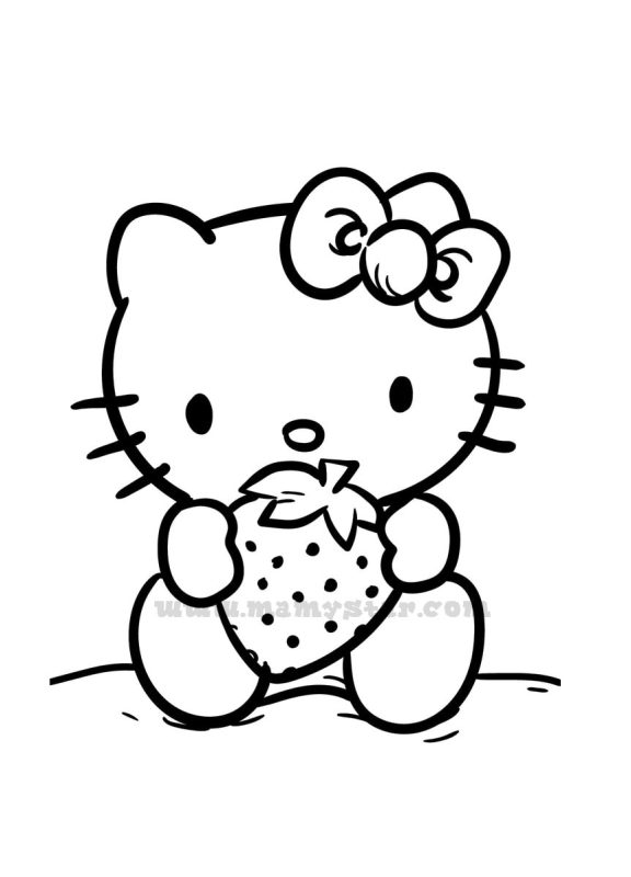 hello kitty coloring paper