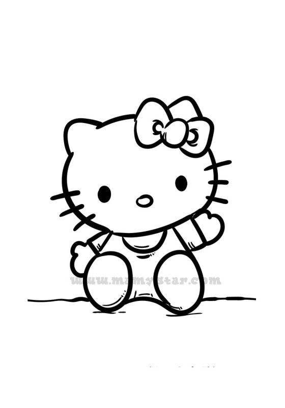 hello kitty coloring pages to print