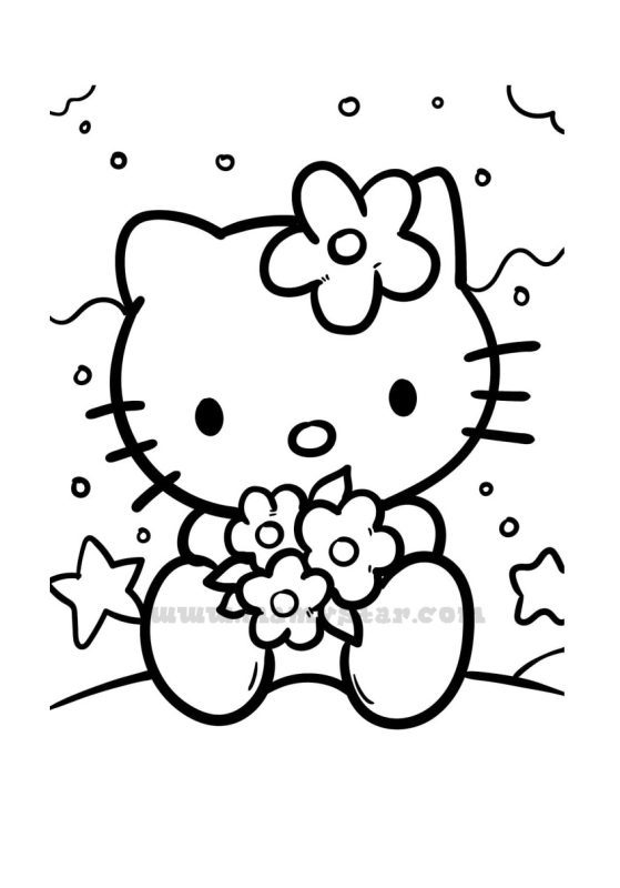 hello kitty coloring pages for adults