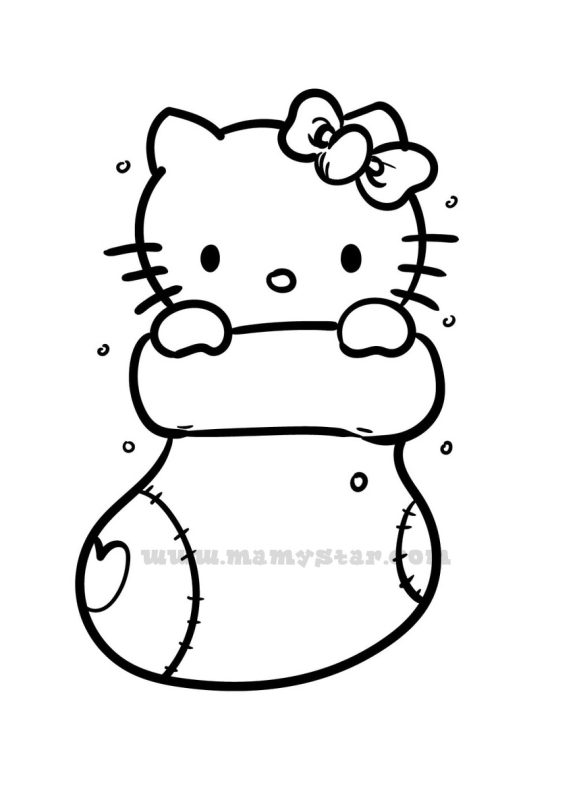 hello kitty coloring book pages