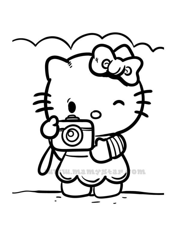 hello kitty coloring pages pdf